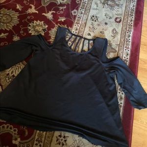 Black off the shoulder top